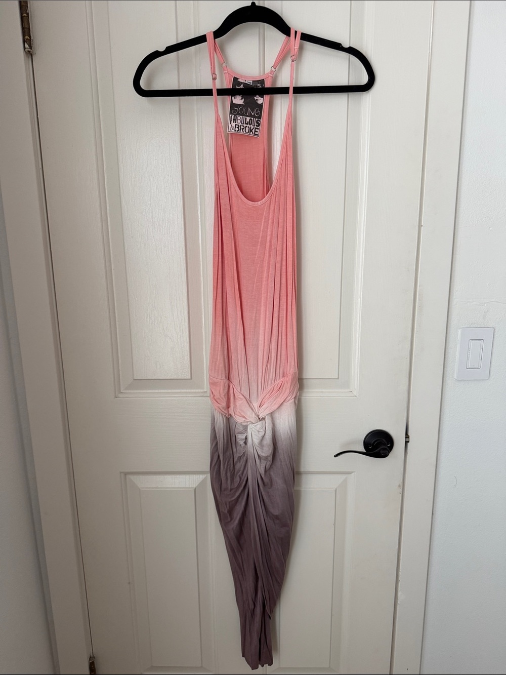 Young Fabulous & Broke Pink to Gray Ombre Maxi Dress
